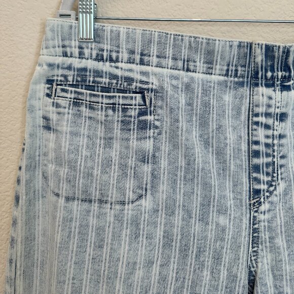 WESTBOUND Blue and White Striped Pull On Pants - Picture 2 of 5